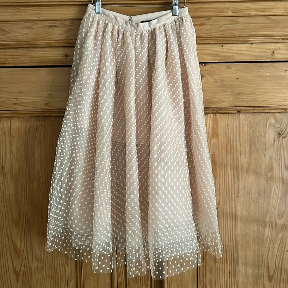 NWT J.Crew Collection limited-edition tulle midi skirt in polka dot - Picture 5 of 6